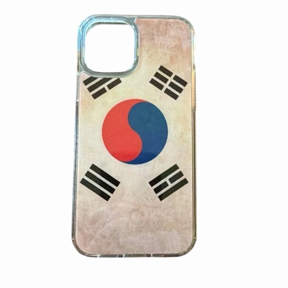 iPhone 12 South Korean Vintage Flags Gel Case [Military Grade Protection]